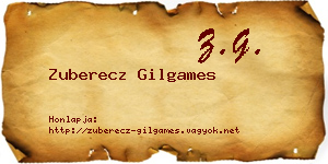 Zuberecz Gilgames névjegykártya